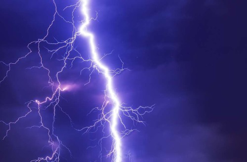 Onweer en zwembad